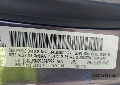 2016 Jeep Patriot Sport from USA, damaged, VIN 1C4NJPBA8GD642826